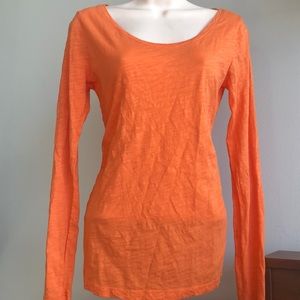 LOFT Bright Orange Long Sleeved T-Shirt